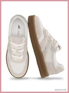 Platform Walking Sneakers Memory Foam Insole 1.3in Heel Mesh Suede